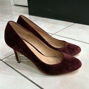Call it Spring Burgunudy Suede Tukums Heels
